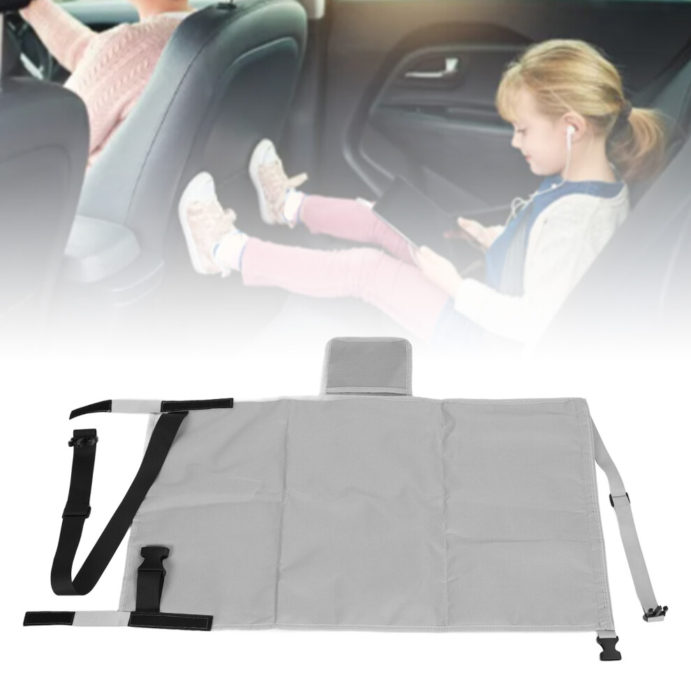 Kids Airplane Seat Extender & Footrest Gray 77x43cm Travel Bed