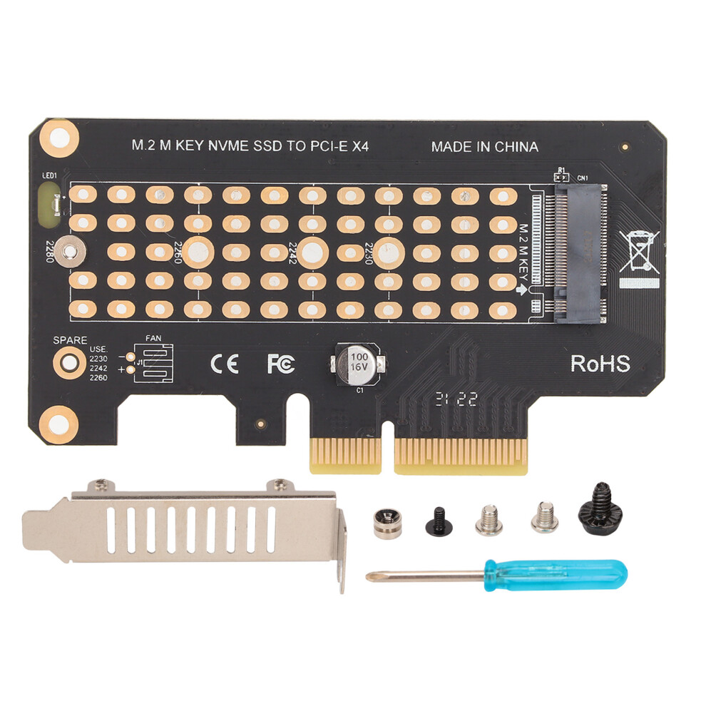Nvme M.2 To Pcie3.0 Riser Card 32Gbps Half Black 8320539028163