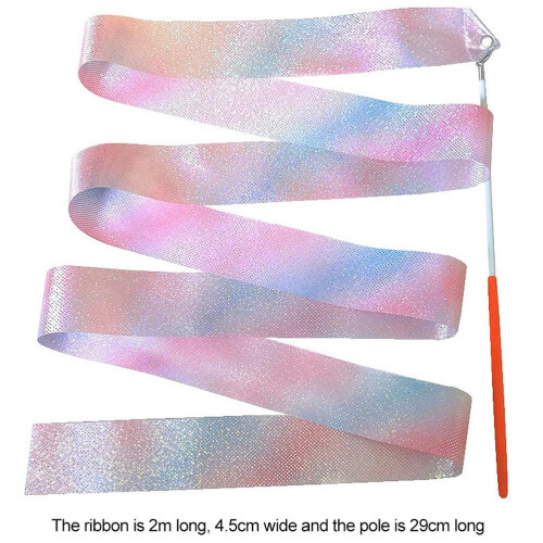 2m/4m Kids Dancing Gymnastics Silk Band Wands 1