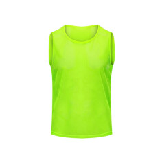 12 Pcs Adult Scrimmage Training Vests, Mesh Jerseys Without Logo, Fluorescent Green, One Size for Soccer and Basketball