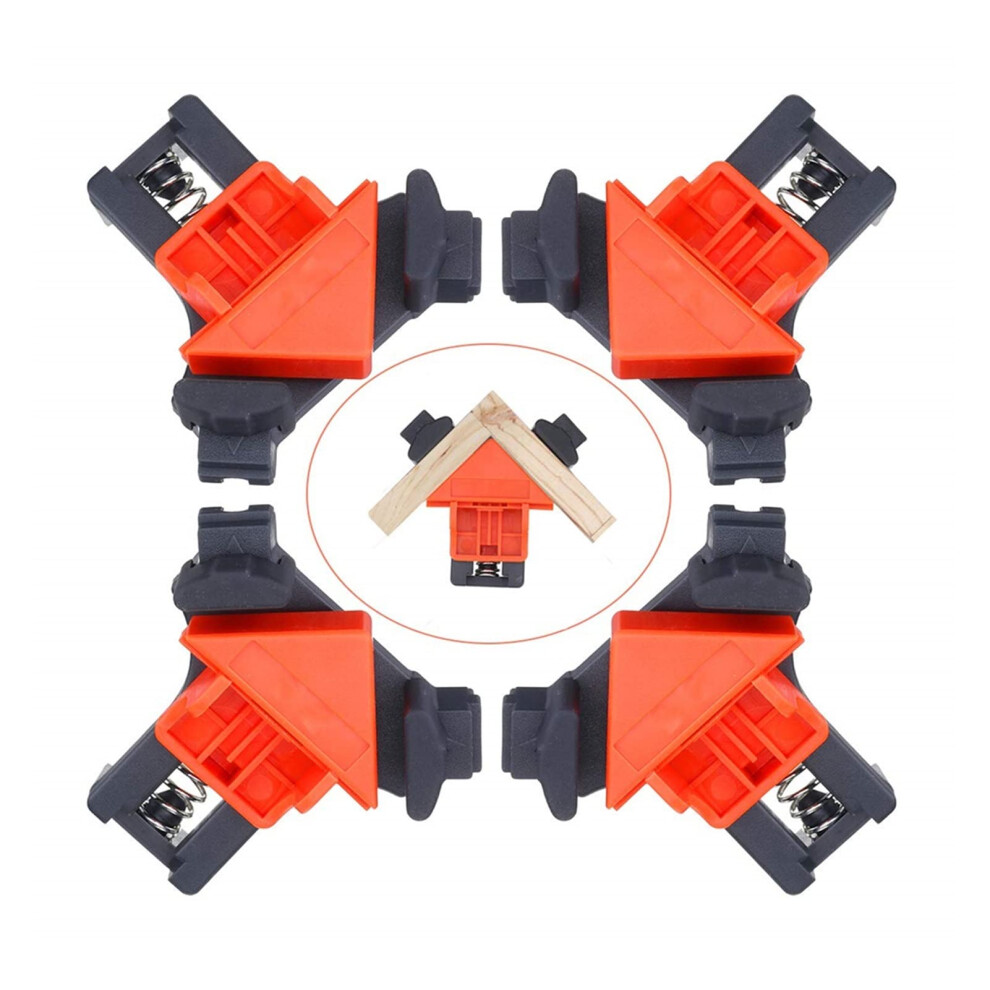 4Pcs Picture Frame Corner Clamp Woodworking Clips For Carpentry Joinery, Adjustable Hand Tool For Welding And Bracket Support 6038364251022