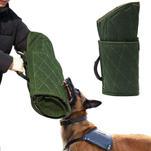 Thick Dog Bite Sleeve Protective Arm Sleeve Jute Fiber for Large Dogs Professional Training Equipment Color B