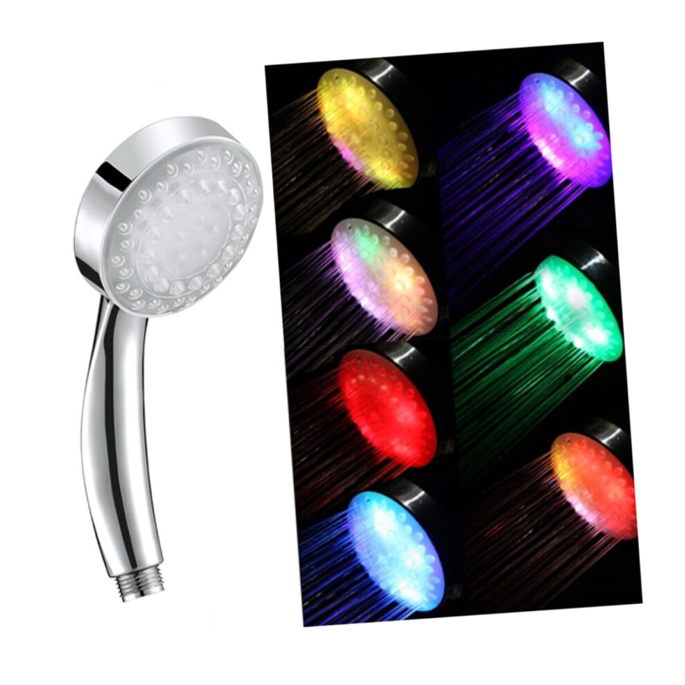 Led Color-Changing Shower Head With High Pressure, Handheld Design, Temperature Control, No Batteries Needed 9016109740755