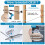 Muzata 20Pack 1/8" Αόρατο Κιτ Καλωδίων Ράγας με Υποδοχή για Ξύλινες Κολόνες 4"-8" 5