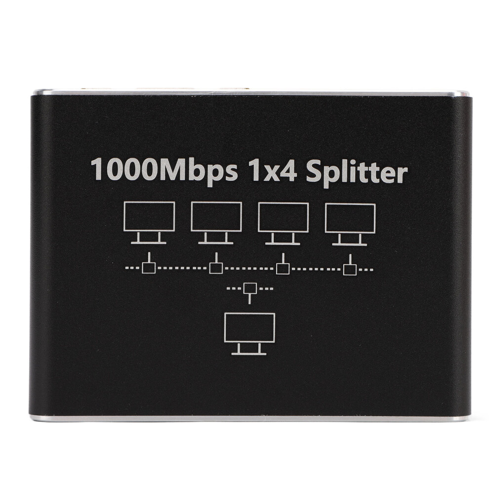 Gigabit Ethernet Splitter 1 To 4 Port 1000Mbps Adapter For Fast Internet 7891348312725