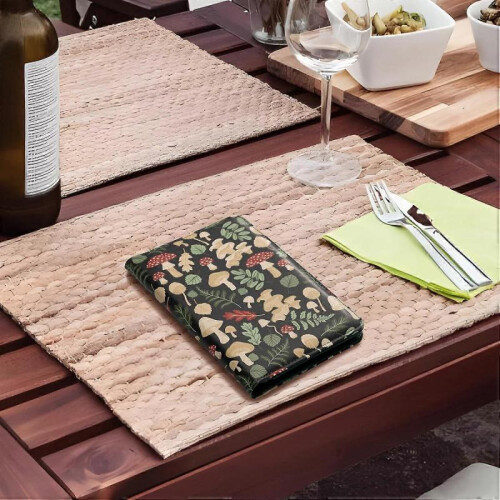 Cute Server Book with Zipper Pocket - Mushroom Cover 2