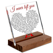 Red Cardinal Acrylic Sympathy Memorial Paperweight With Base, Bereavement Gift, Condolence Keepsake