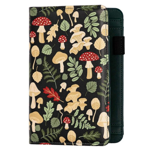 Cute Server Book with Zipper Pocket - Mushroom Cover