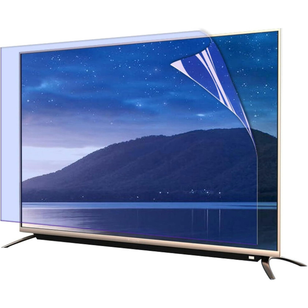 Matte Anti-Glare Screen Protector For 32-75 Inch Tv Monitor, Anti Anti-Fingerprint Display Film, Clear 55 Inches 1221X689mm Blue/Light 6038364252364