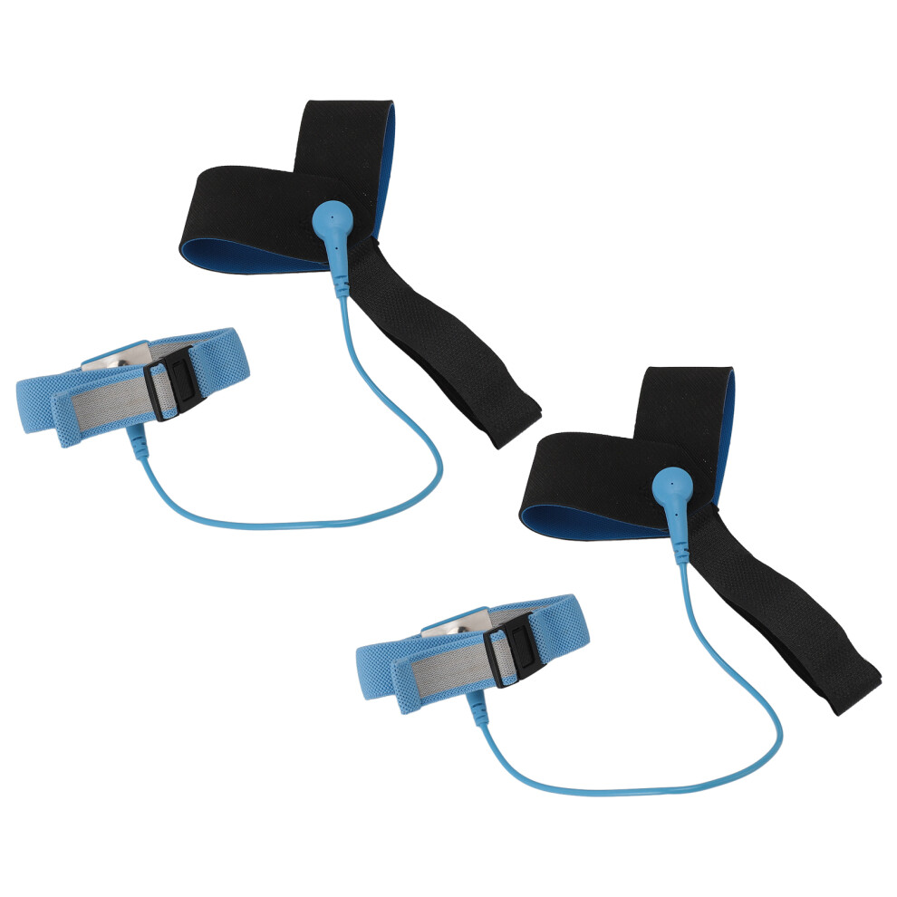 2 Pcs Adjustable Esd Heel Grounder Straps, Anti Static Rubber & Nylon 8411348345593