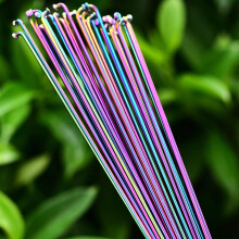Bike Spokes 14G 304 Stainless Steel Vacuum Plated Colored Spokes 26 27.5 29 Inch with Nipples for Mountain Road Bikes 271MM X 10pcs