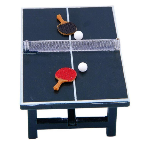 Decorative Mini Ping Pong Table with Ball Compatible with 1/10 Track - ya 2