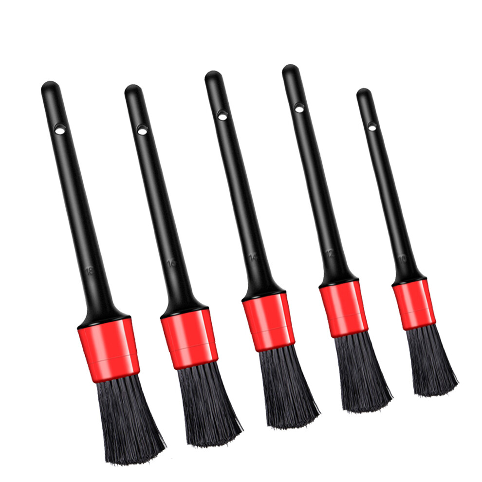 5Pcs Car Interior Cleaning Brush Set Soft Bristle Dusting Tool For Vents & Hubs 3661348357668