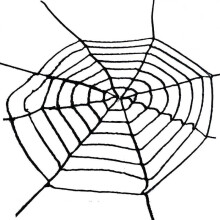 Round Spider Web Decoration Reusable Stretchable Spider Web Accessories for Halloween Indoor Outdoor Yard Decor (black)