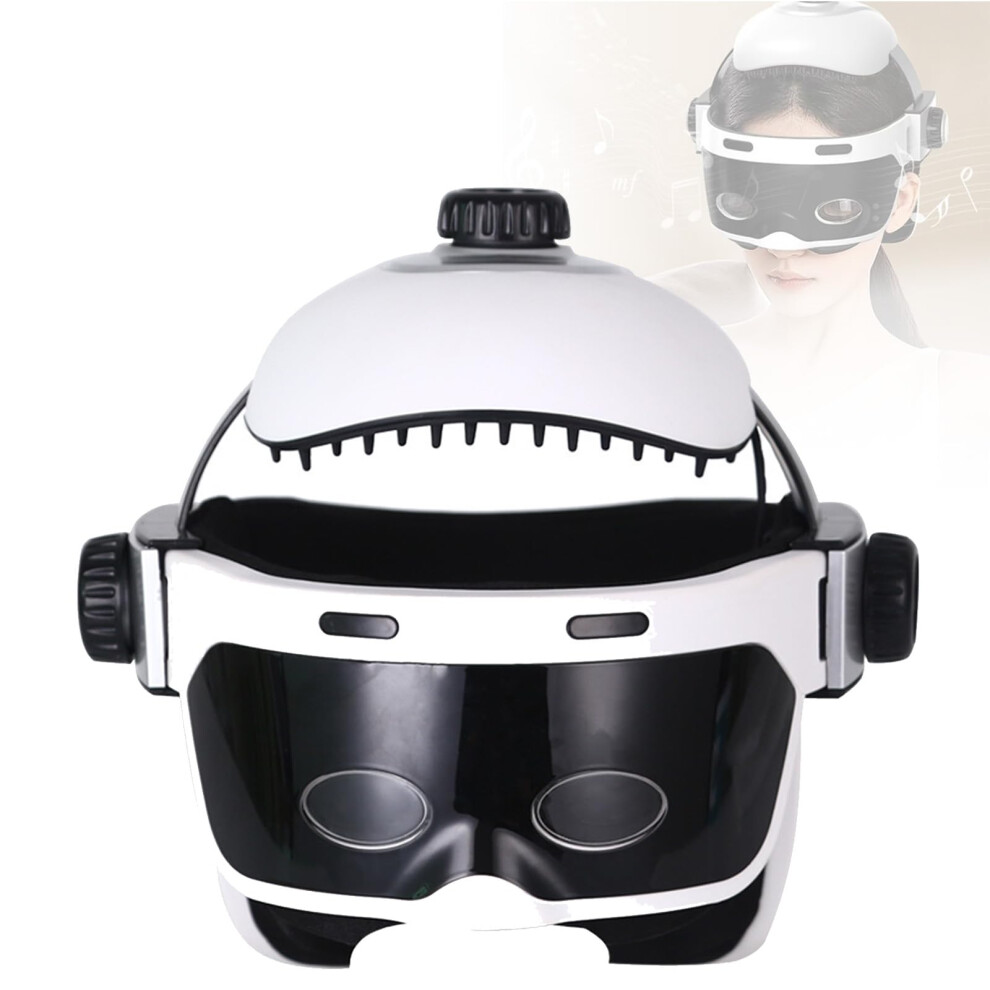 Electric Head Massager Helmet with Heating, Cordless Scalp Massager, 5 Modes, 360-Degree Airbag Massage for Home Use