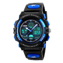 High Quality Children Sports Wristwatch Dual Movements 5ATM Water-proof Kids Watch with Alarm Chronograph Back Light Beyamis