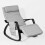 SoBuy Fauteuil à Bascule Gris avec Repose-Pieds 2