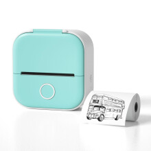 Mini Inkless Printer Portable Pocket Sticker Printer Thermal Bluetooth Photo Printer Green Color Compact Design