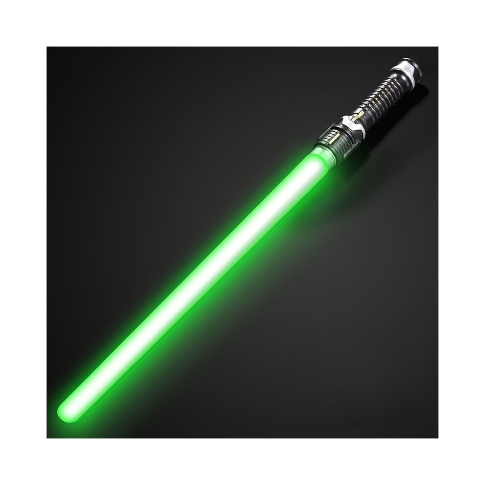 (Green) Extendable & Retractable Lightsaber With Glowing Blade, Hilt With Grip & Detachable Blade,Replica For Role Green