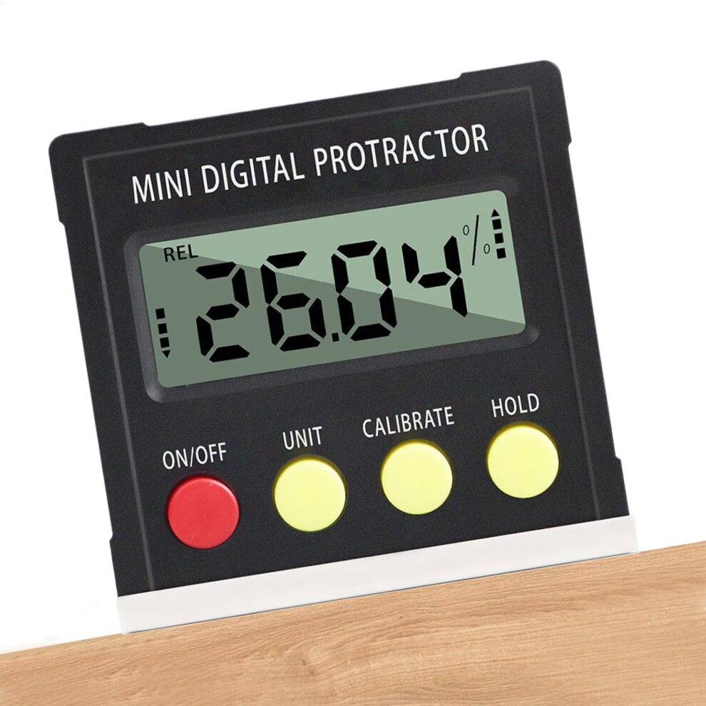Digital Angle Gauge With Magnetic Protractor, 0.1 Resolution, Battery Operated 6447073556227