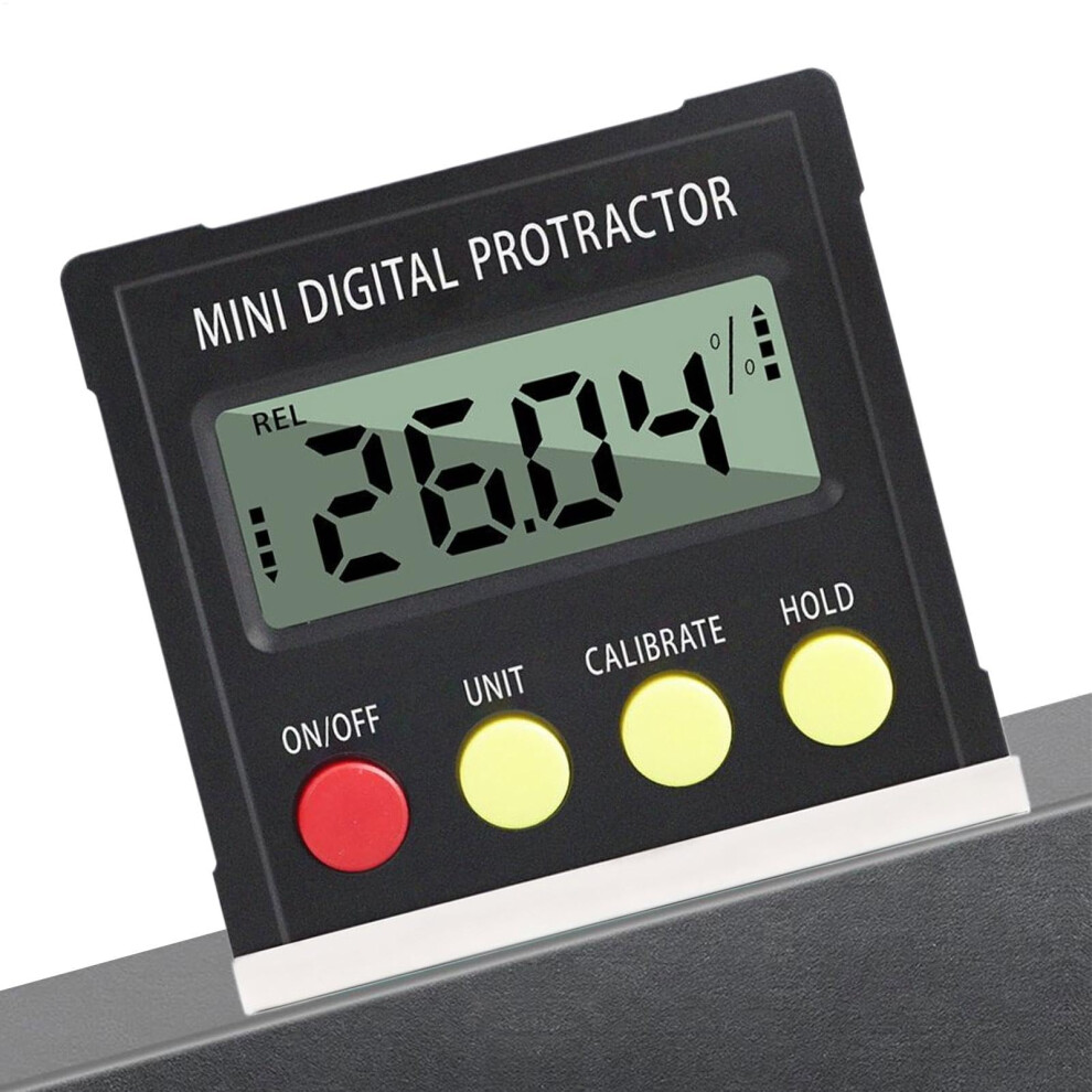 Digital Angle Gauge with Magnetic Base, Battery Operated Electronic Level Protractor for Woodworking and Construction Use-image-OPC-PKDQRHW-NEW