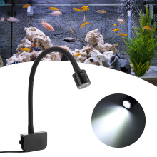 USB Powered 1W LED Fish Tank Light Adjustable Clip for Frameless Tanks
