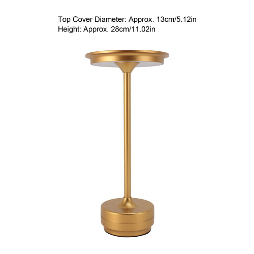 Rechargeable LED Cordless Table Lamp, 3 Light Modes, 28cm, Gold 1