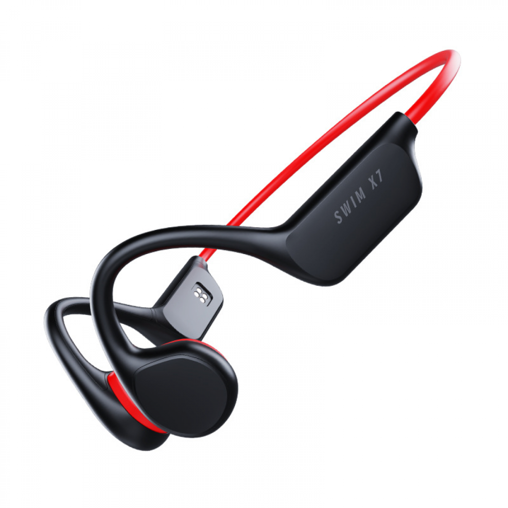 Swimming Bone Conduction Headphones, Ipx8 Waterproof, Bluetooth 5.3 And Models Black/Red 6942442577570