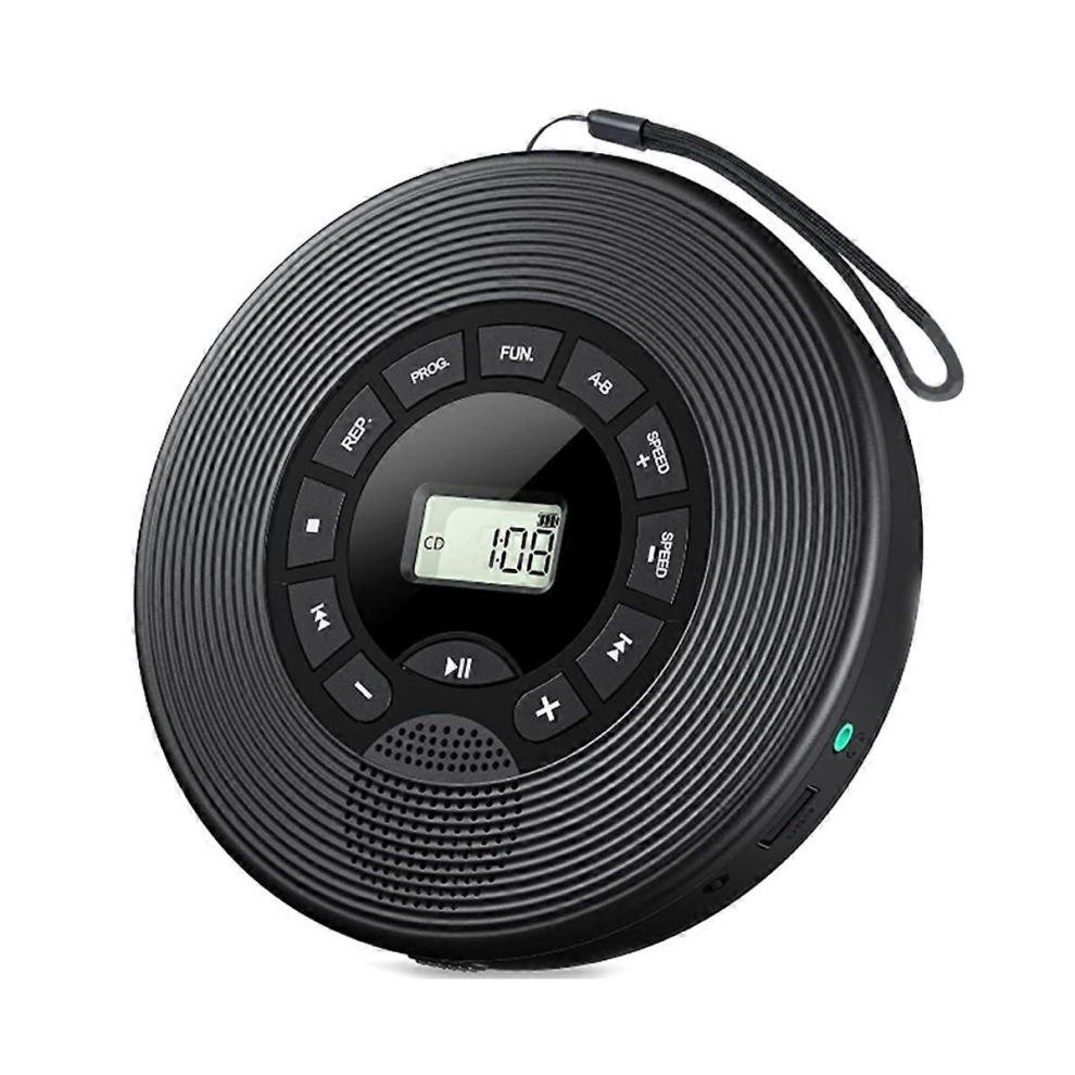 1500Mah Bluetooth Cd Player With Fm Transmitter Headphones Aux Usb Anti-Skip Portable Discman For Ca 6942442577662