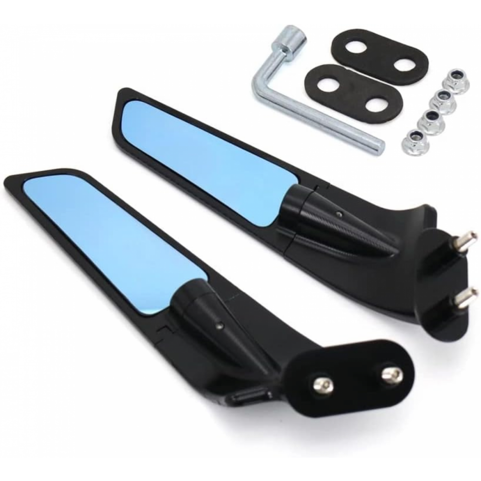 Motorcycle Wing Mirrors, Adjustable Rotating Rearview Side Mirror For BMW S1000RR 2009-2022 (Black 2019-2022)-image-OPC-PKDQXFX-NEW