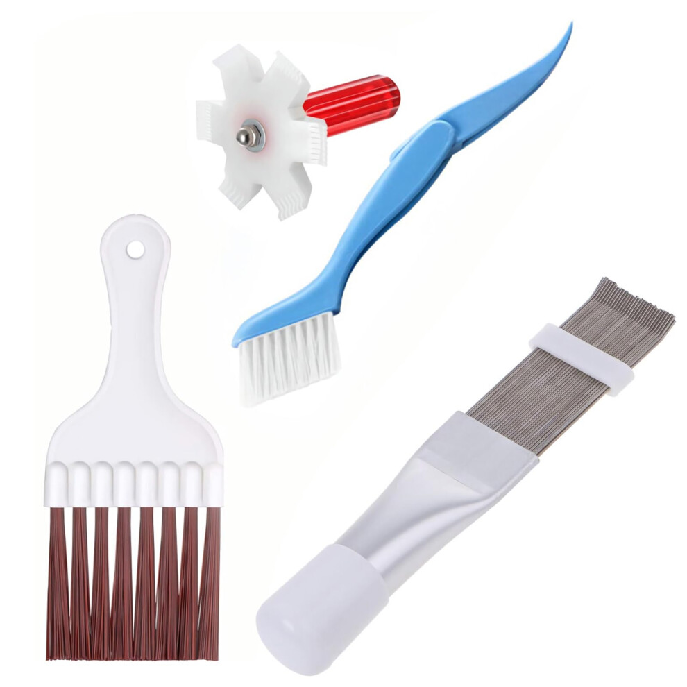 4Pcs Conditioner Fin Cleaning Brush Set For Hvac Maintenance, Refrigerator Coils, And Evaporator Radiator Repair 9016109744159