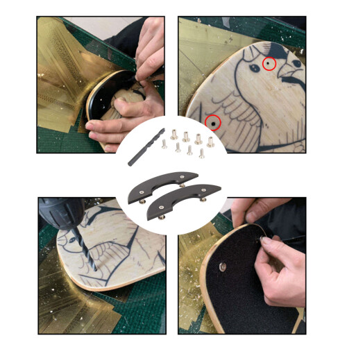Plastic Longboards Deck Bottom Guard Skateboard Deck Guards Head 1