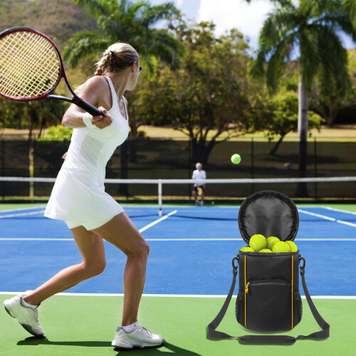 Tennis Balls Bag with Shoulder Strap Detachable Adjustable 1