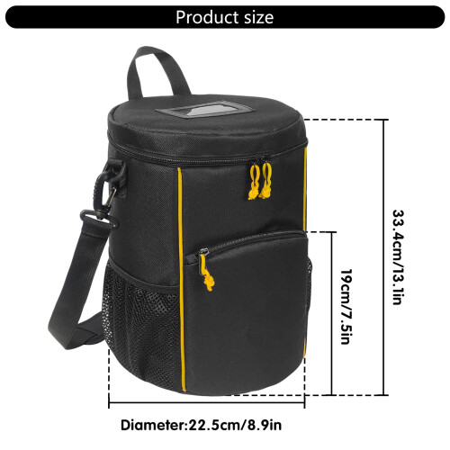 Tennis Balls Bag with Shoulder Strap Detachable Adjustable 2