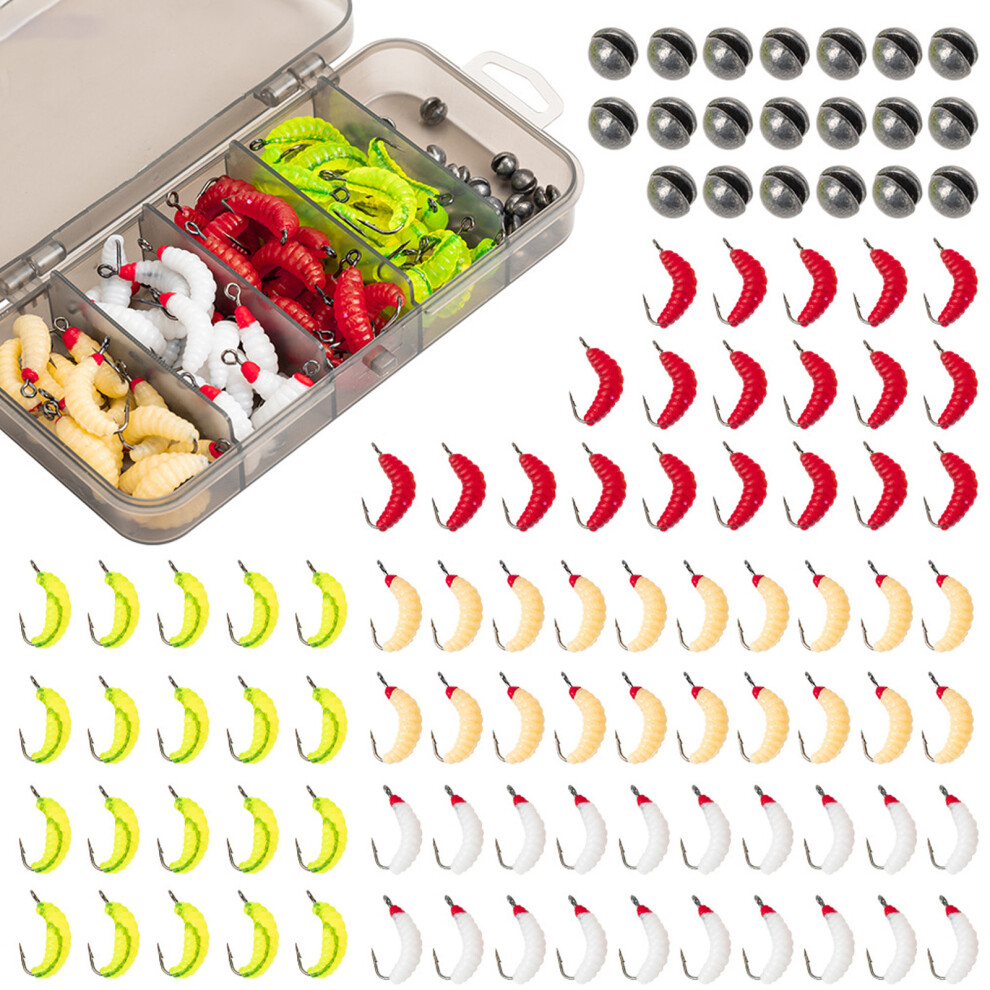 100Pcs Soft Lure Trout Worm Baits Fishing Worm Artificial Worm-image-OPC-PKDR6Y9-NEW