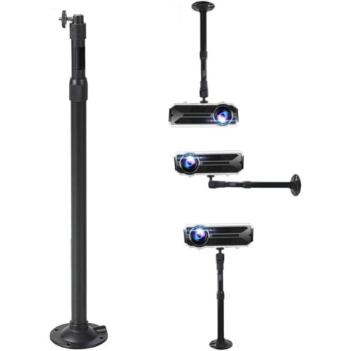 Universal Projector Ceiling Mount 360 Rotatable Projector Holder for Cameras, M6 Compatible, Adjustable Angle, Sturdy Design 1