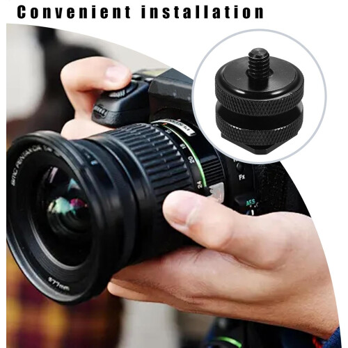 Flash Hot Shoe Adapter - Durable Camera Flash Shoe Mount, Tripod Screw Converter for Enhanced Photography Compatibility 1