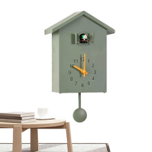Cuckoo Clock With Working Bird And Chime, Battery Operated Decorative Pendulum Wall Clock For Living Room And Bedroom