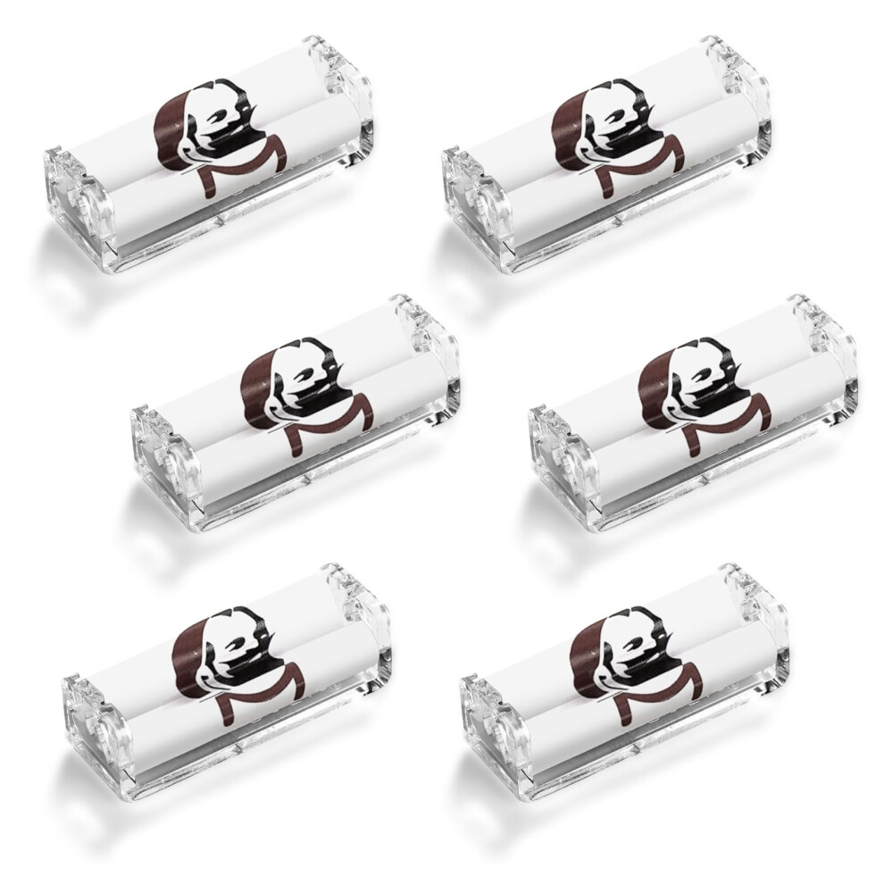 6 Pcs Cigarette Roller, 70mm Plastic Tobacco Rolling Machine, Manual Cigarette Rolling Machine for Making Cigarettes