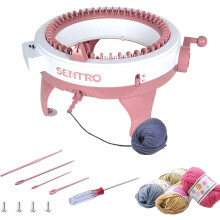 Knitting Machine, DIY 48 Needles Knitting Loom Machine, Smart Weaving with Row Counter, Rotating Double Knit Loom Machine Kit for Adults and Kids