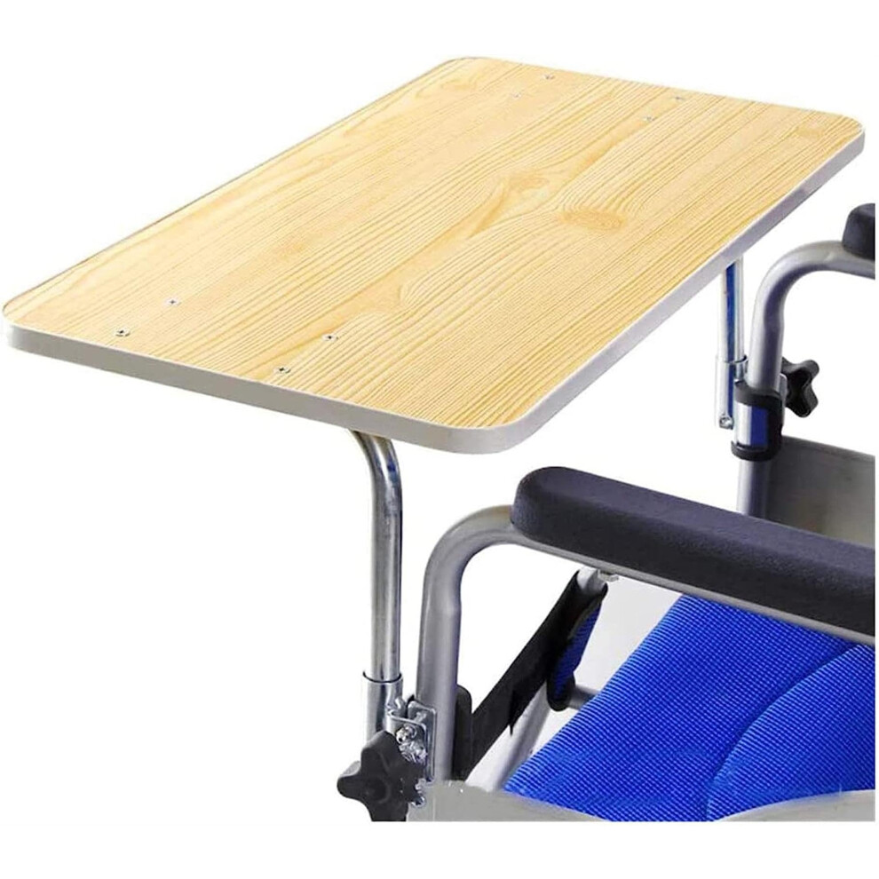 Durable Wheelchair Tray Table, Wooden Lap Tray for Manual & Electric Wheelchairs, Universal Fit for Eating & Rest