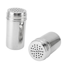 Shaker per spezie in acciaio inox 304, fori regolabili, 2 pezzi