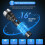 Flashlight with 10000 Lumens, Type-C Fast Charging & 16-Hour Runtime, 3 Modes, Telescopic Zoom, Waterproof, Compact Handheld Flashlight for 6