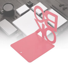 1 paio di fermalibri in metallo rosa, resistente, antiscivolo