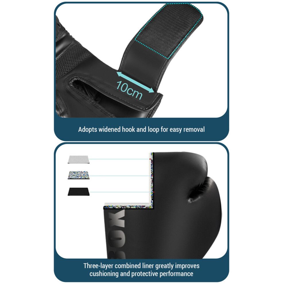 PU Kickboxing Gloves for Adults Kids 6oz-12oz Durable Shock Absorption-image-OPC-PKDRGZB-NEW