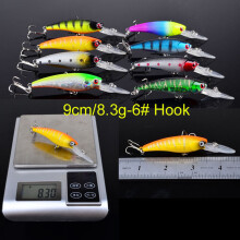 Kit de 20 leurres - 9 à 9,5 cm, leurres souples multicolores