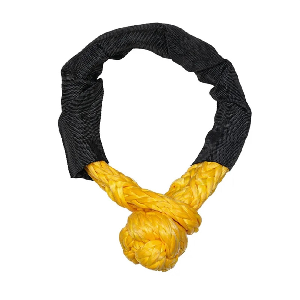 Heavy Duty Soft Synthetic Shackle Rope For Winch Towing - Shatter Resistant, Compatible With Cars And Vans Yellow 9016109745194