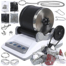 Willkey Professional Rock Tumbler Kit Rock Polisher for Kids And Adults Electronic Rock Tumbler Kit with Polishing Machine Polishing Grits Roller