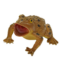 Realistisches Froschmodell braunes PVC, Wasserspray