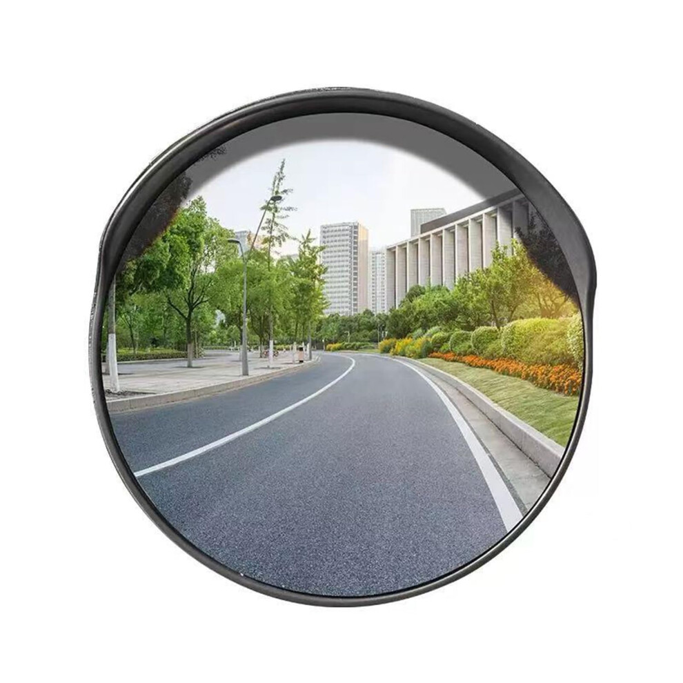 Convex Mirror 23.6 Inch, 160 Adjustable Wide Angle Safety Mirror For Garage And Parking Lot Blind Spot Coverage, Black 6038364258670